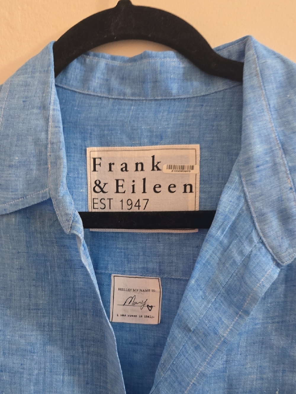 Frank & Eileen Sky Blue Linen Shirt